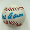 Hank Aaron Signed Official League Baseball With JSA COA