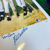 Beautiful 500 Home Run Club Signed Large Litho Mickey Mantle Ted Williams JSA