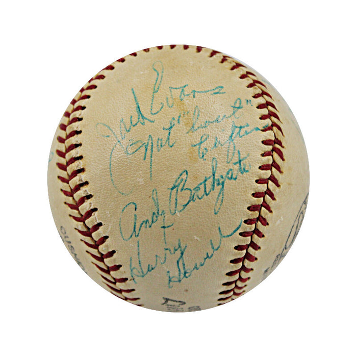 1956 New York Giants, Rangers Knicks Signed Baseball JSA Frank Gifford Kyle Rote
