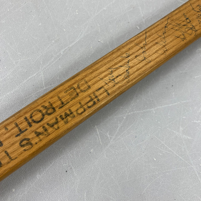1953 Detroit Red Wings Stanley Cup Team Signed Ted Lindsay Game Used Stick JSA