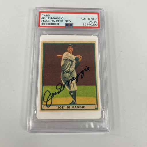 1941 Play Ball Joe Dimaggio Signed Porcelain Baseball Card PSA DNA Auto