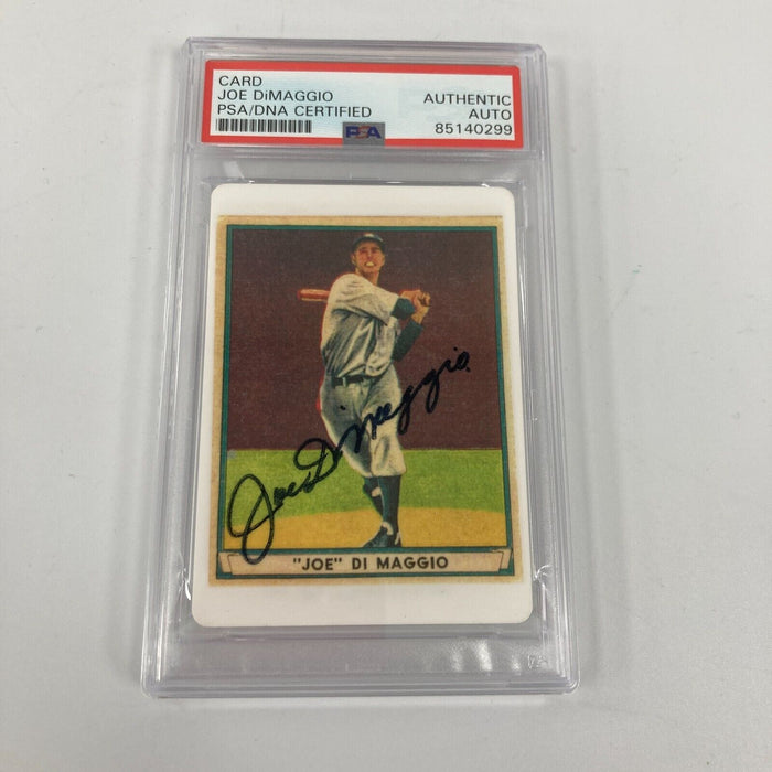 1941 Play Ball Joe Dimaggio Signed Porcelain Baseball Card PSA DNA Auto