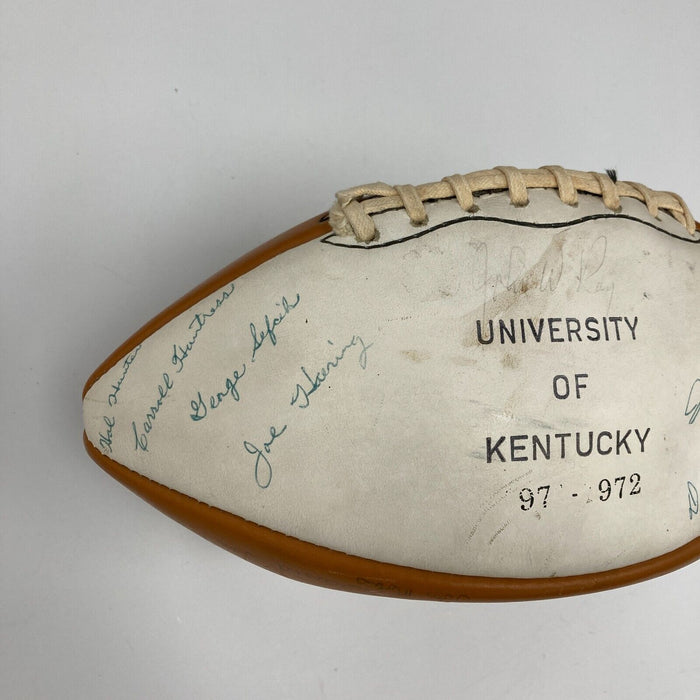 1971-72 University Of Kentucky Wildcats Team Signed Football