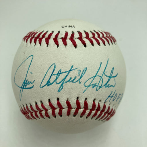 Jim Catfish Hunter Hall Of Fame 1989 Signed Baseball JSA COA