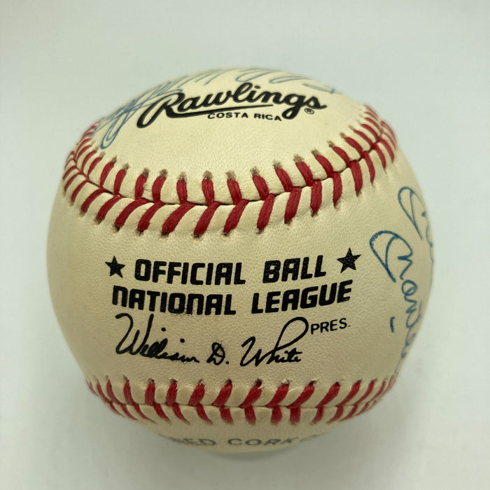 Mickey Mantle Willie Mays Hank Aaron 500 Home Run Signed Baseball PSA DNA