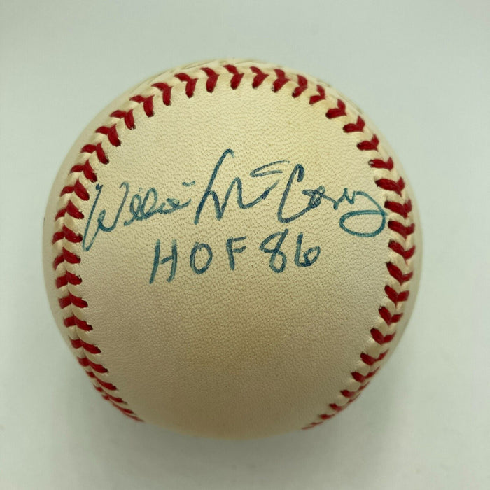 Willie Mays McCovey Marichal HOF Signed Candlestick Park Final Game Baseball JSA