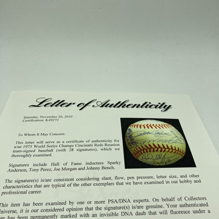 1975 Cincinnati Reds World Series Champs Team Signed Baseball PSA DNA COA