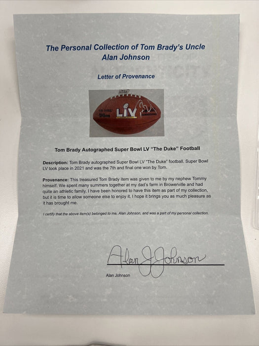 Tom Brady Signed Super Bowl LV Official Game Football Beckett COA