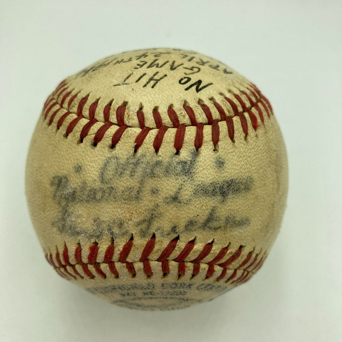 Ed Head No Hitter Game Used Baseball April 23, 1946 Brooklyn Dodgers MEARS COA