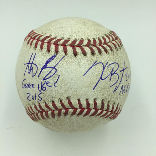 Kris Bryant 2015 ROY & Anthony Rizzo Signed Game Used Baseball MLB Authenticated