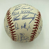 Beautiful Yankees Old Timers Day Signed Baseball Yogi Berra Whitey Ford PSA DNA