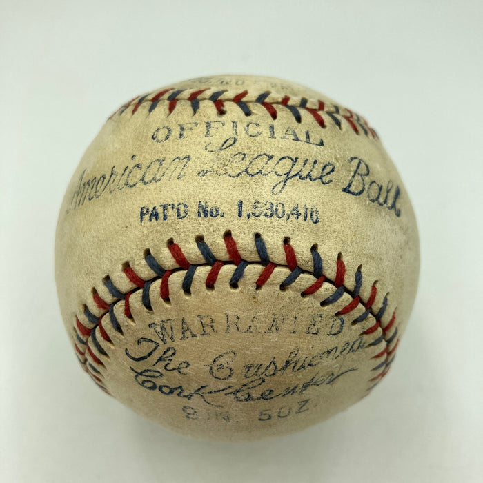 Babe Ruth Single Signed 1928 American League Baseball JSA COA