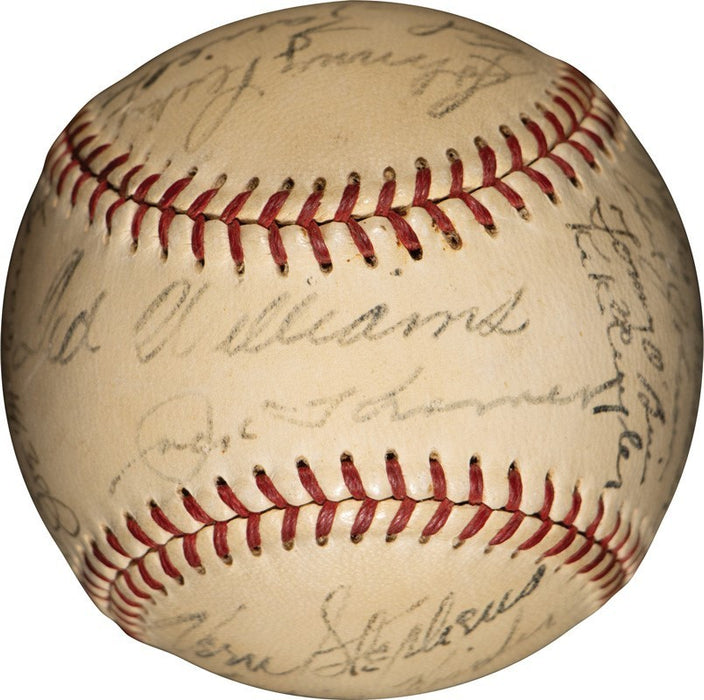 Ted Williams 1949 Boston Red Sox Team-Signed American League Baseball PSA DNA