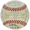 1956 New York Yankees World Series Champs Team Signed Baseball Mickey Mantle BAS