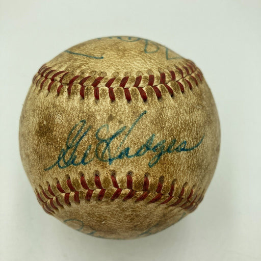 Gil Hodges Sweet Spot Hall Of Fame Multi Signed Baseball JSA COA