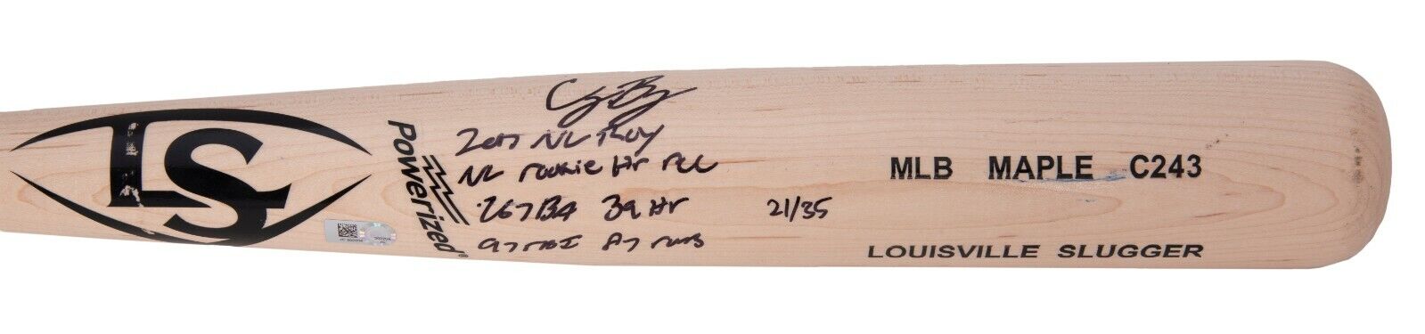 Cody Bellinger Signed Heavily Inscribed STATS Game Model Bat Fanatics & MLB Holo