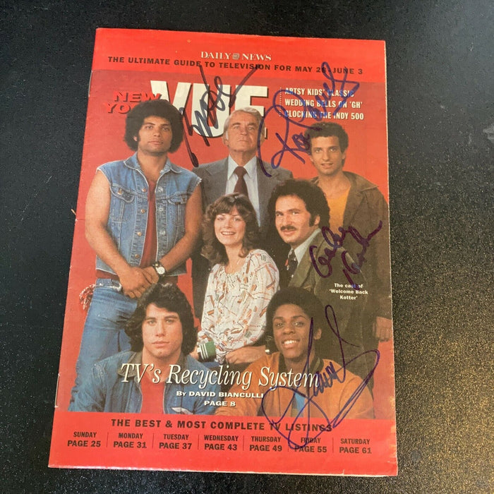 Welcome Back Kotter Cast Signed Magazine Robert Hegyes Palillo Kaplan JSA COA