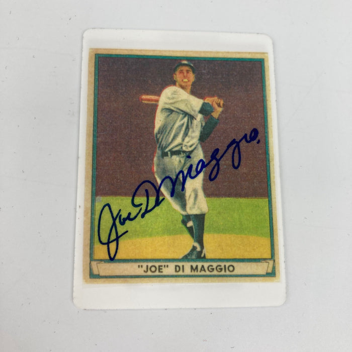1941 Play Ball Joe Dimaggio Signed Porcelain Baseball Card JSA COA Auto