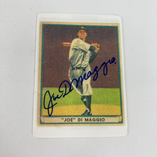 1941 Play Ball Joe Dimaggio Signed Porcelain Baseball Card JSA COA Auto
