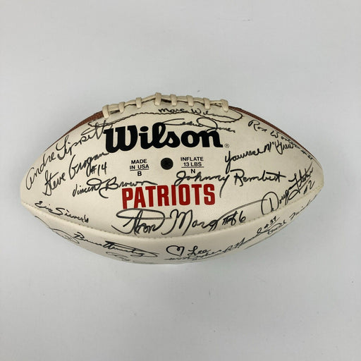 1989 New England Patriots Team Signed Wilson NFL Football