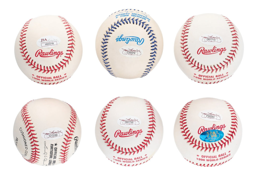 1996 New York Yankees WS Champs Team Signed Baseball Collection 54 Balls JSA COA