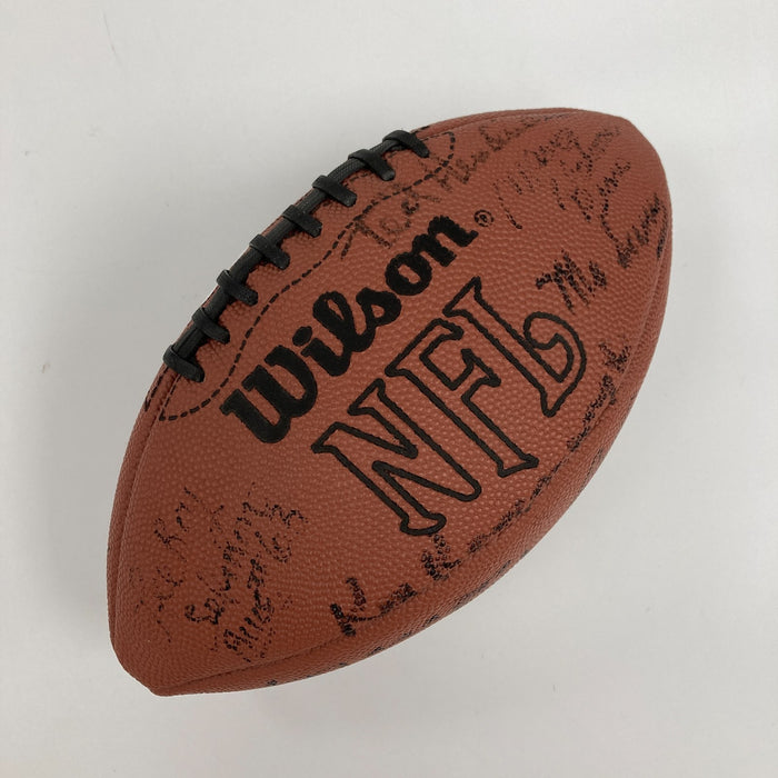 Hall Of Fame Multi Signed Football 30 Sigs Johnny Unitas Vic Janowicz JSA COA