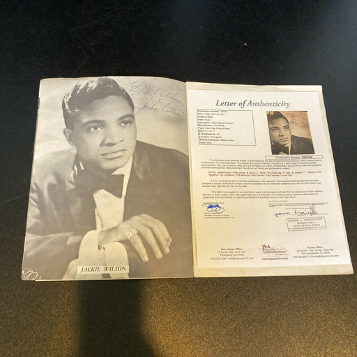 Jackie Wilson & 1950's Music Legends Signed Vintage Program With JSA COA