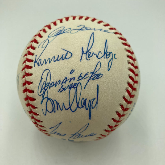 1998 New York Yankees World Series Champs Team Signed Baseball Derek Jeter JSA