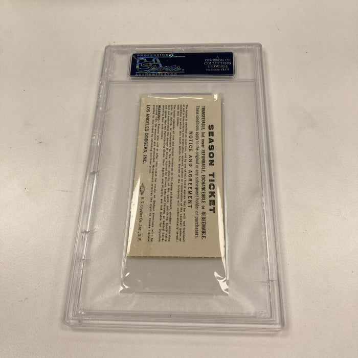 Al Downing Signed 1974 Los Angeles Dodgers Ticket PSA DNA
