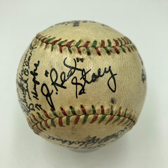 Beautiful Dutch Clark 1937 Detroit Lions NFL Team Signed Baseball JSA COA RARE