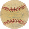 1936-37 New York Yankees World Series Champs Team Signed Baseball Lou Gehrig PSA