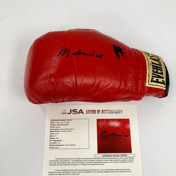 Muhammad Ali Signed Everlast Boxing Glove JSA COA