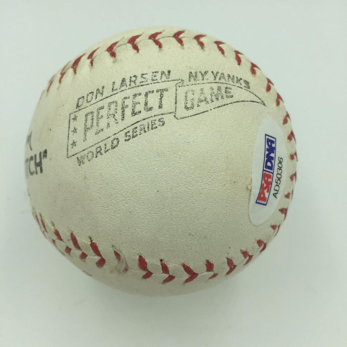 Vintage 1956 Allie Reynolds Signed Don Larsen Perfect Game Baseball PSA DNA COA