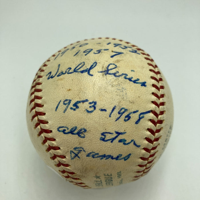 Bill McKinley Umpire Signed Inscribed Baseball World Series All Star Game JSA