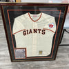 Willie Mays "Hall Of Fame 1979 Say Hey" Signed New York Giants Jersey Framed PSA