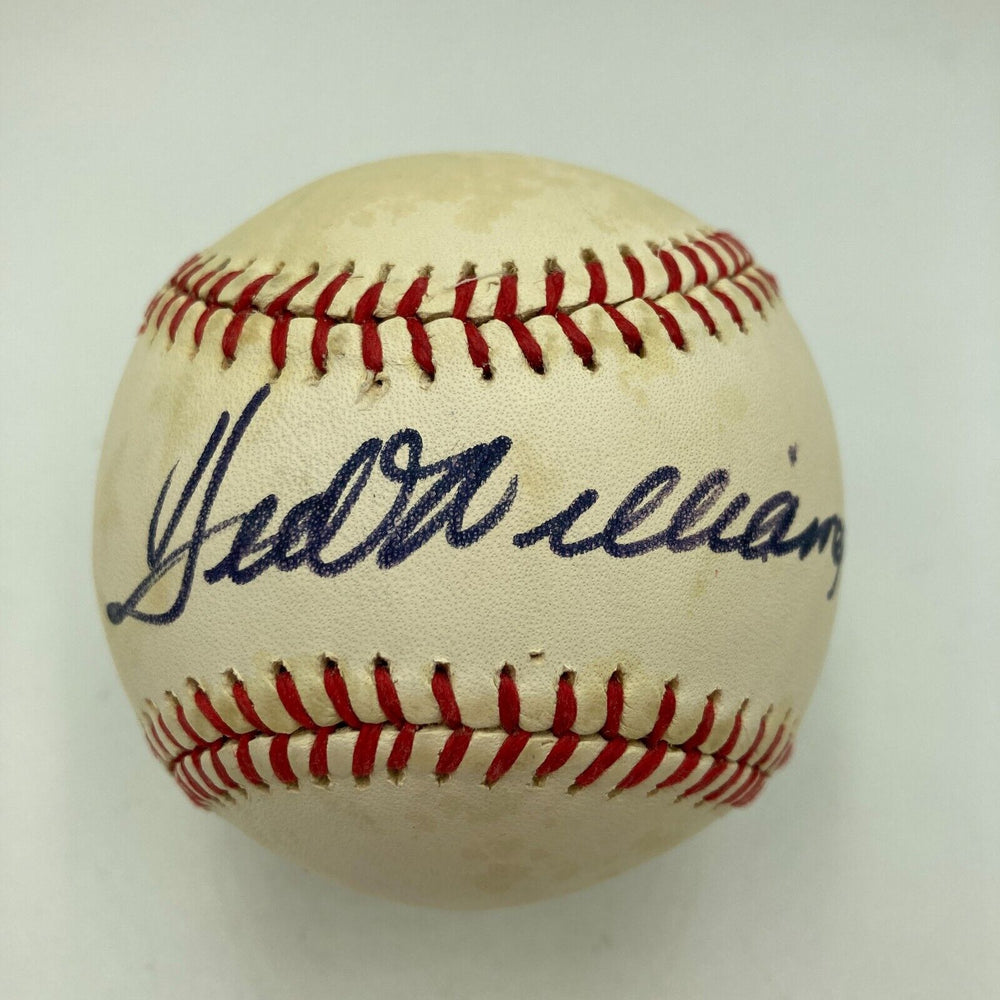 Ted Williams Signed Vintage American League (Lee Macphail) Baseball PSA DNA