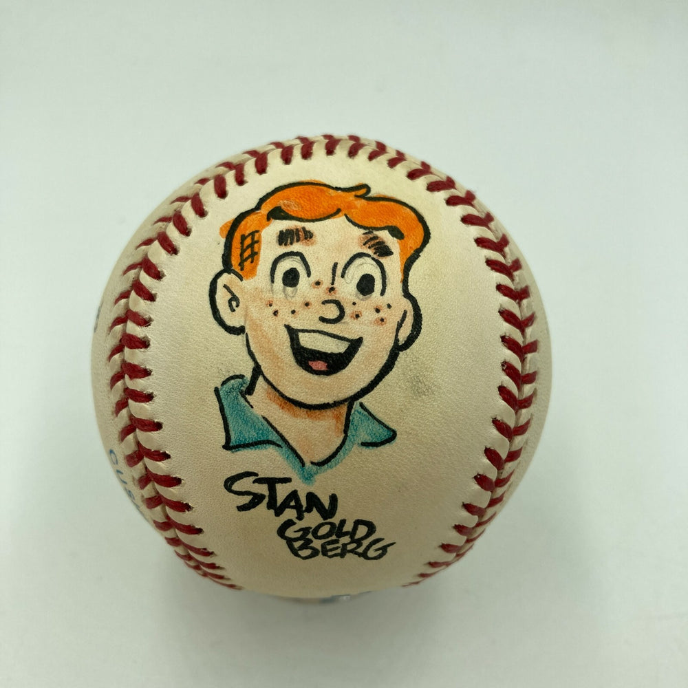 Cartoonist Signed Baseball Stan Goldberg Hank Ketcham Will Eisner Reg Smythe JSA