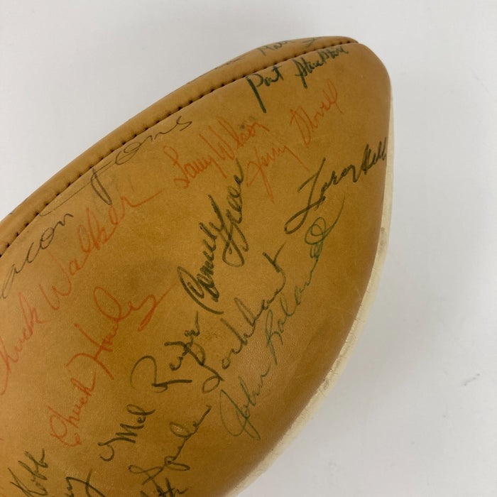 1966 NFL Pro Bowl Multi Signed Football 50 Sigs Johnny Unitas Bart Starr JSA COA