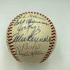 Joe Dimaggio 1968 Yankees Old Timers Day Multi Signed Baseball JSA COA