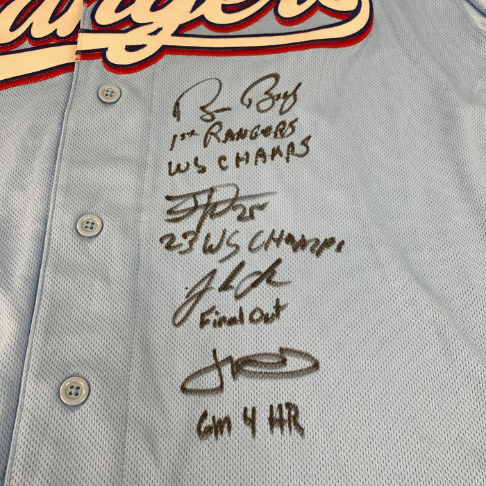 2023 Texas Rangers World Series Champs Team Signed Nike Jersey 7/23 Fanatics