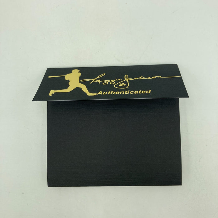 Duke Snider Signed Heavily Inscribed Career STAT Baseball Reggie Jackson COA