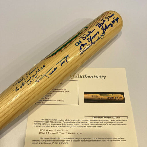 Willie Mays Bobby Thomson Shot Heard Round The World Multi Signed Bat JSA COA