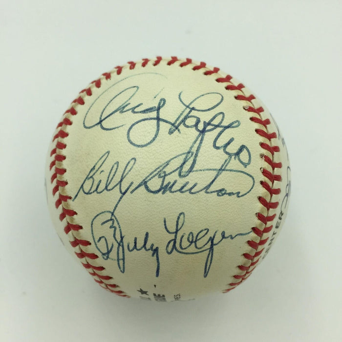 Hank Aaron Milwaukee & Atlanta Braves Legends Signed Baseball 15 Sigs PSA DNA