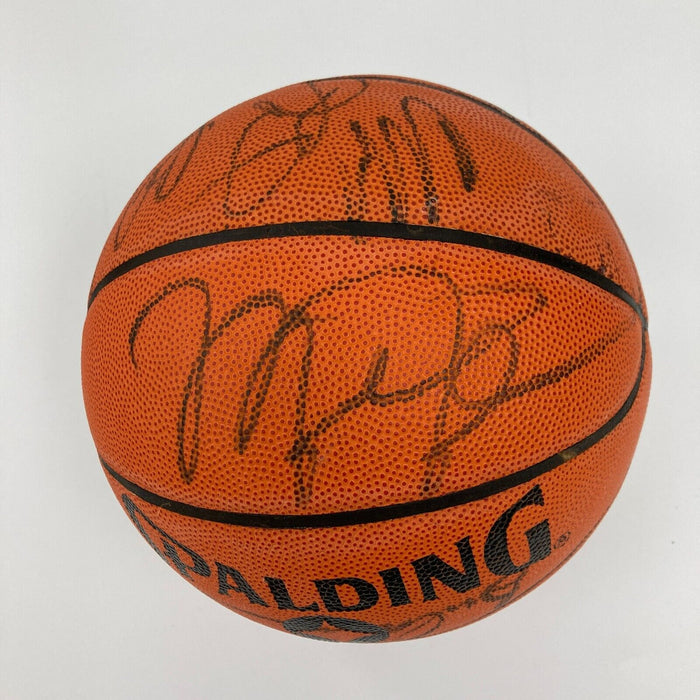 Michael Jordan 1990-91 Chicago Bulls NBA Champs Team Signed Basketball PSA DNA