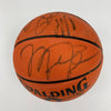 Michael Jordan 1990-91 Chicago Bulls NBA Champs Team Signed Basketball PSA DNA