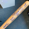 2000 Yankees Team Signed Bat Derek Jeter Mariano Rivera Inscribed "3 Peat" JSA