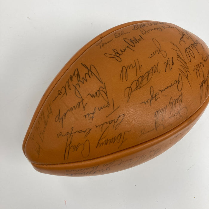 1969 Texas Longhorns National Champions Team Signed Football 55 Sigs Beckett COA