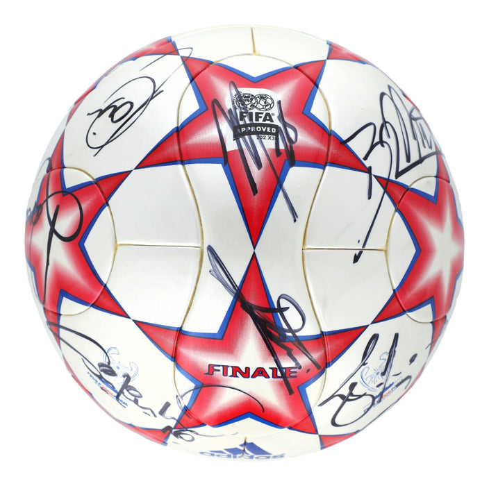 Lionel Messi 2006 FC Barcelona UEFA Champions Team Signed Soccer Ball JSA COA