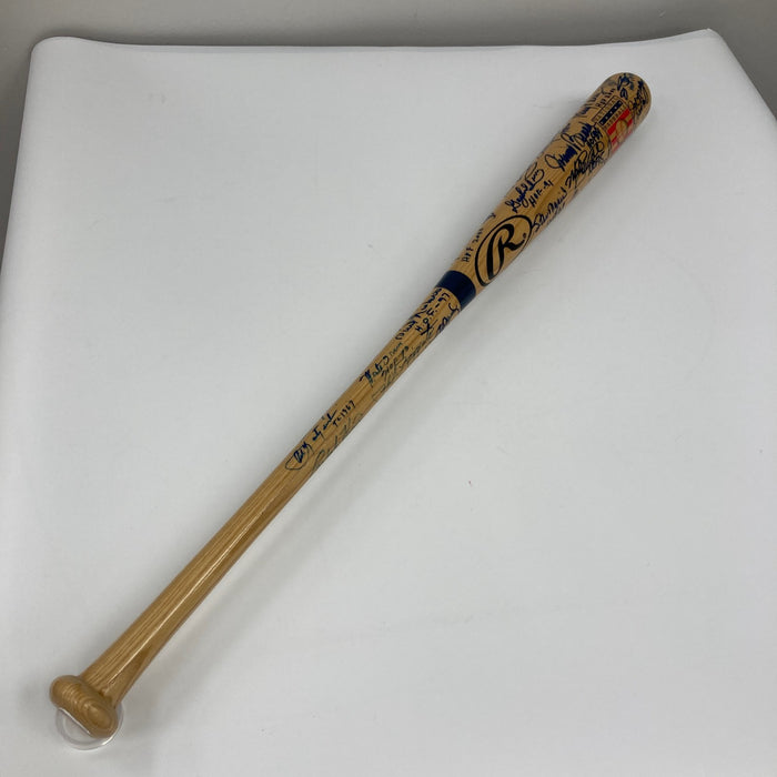 Beautiful Hall Of Fame Multi Signed Baseball Bat 52 Sigs Willie Mays JSA COA