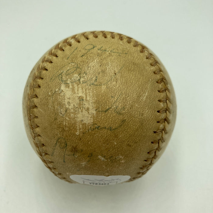 1944 World Series Game Used Baseball Signed By Umpire Tom Dunn JSA COA